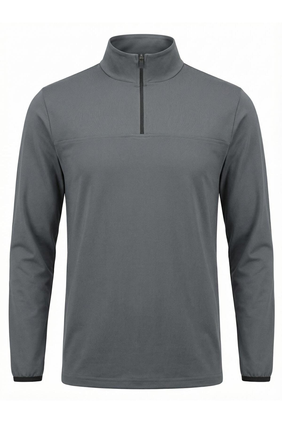 CLAW UP WORK SCUBA HALF ZIP SWEAT | GRAPHITE (Slim Fit Yarım Fermuarlı Scuba Sweatshirt) görsel 6