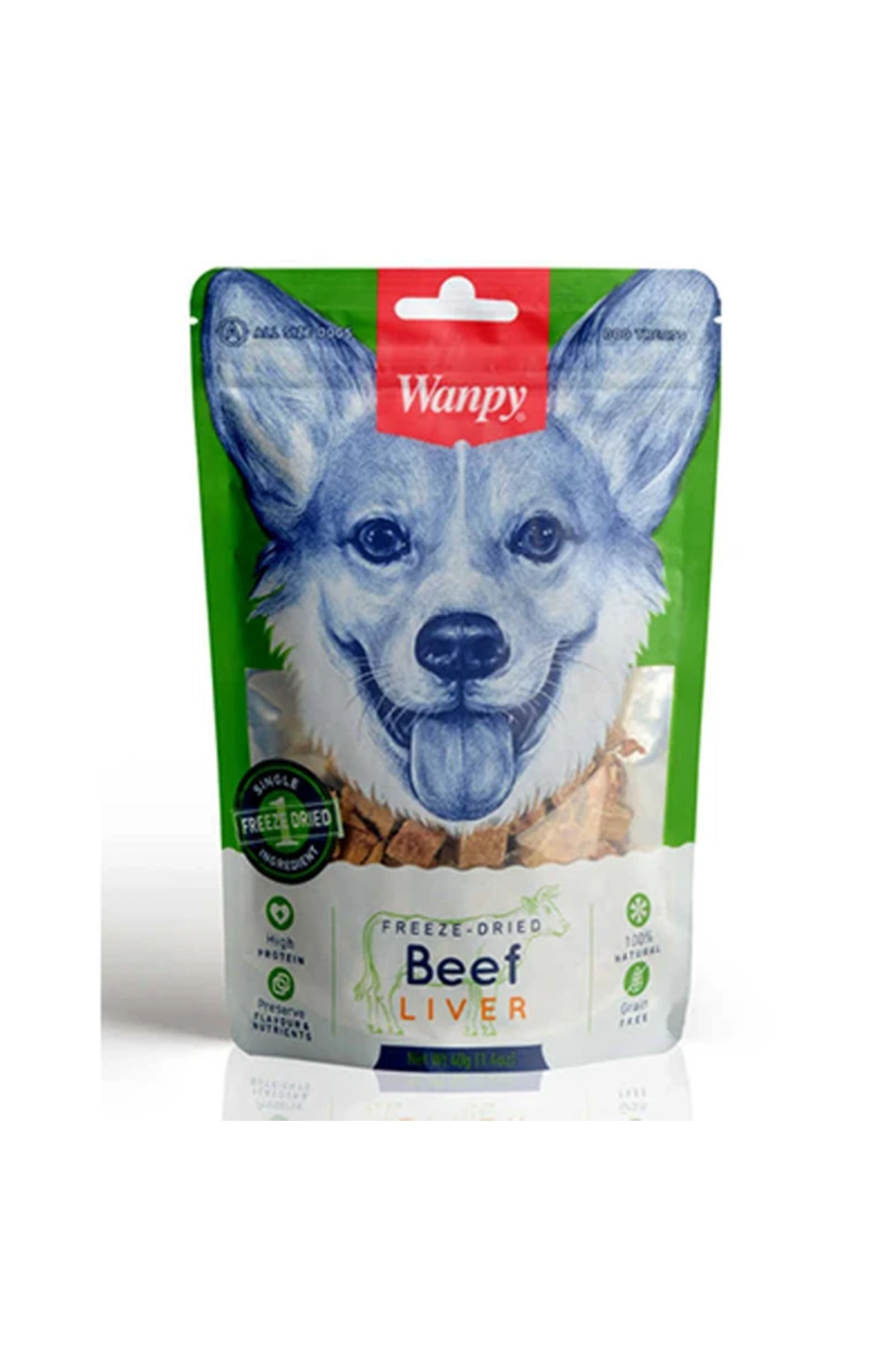 Wanpy Kurutulmuş Dana Ciğerli Köpek Ödül Maması 1 Adet-40 gr