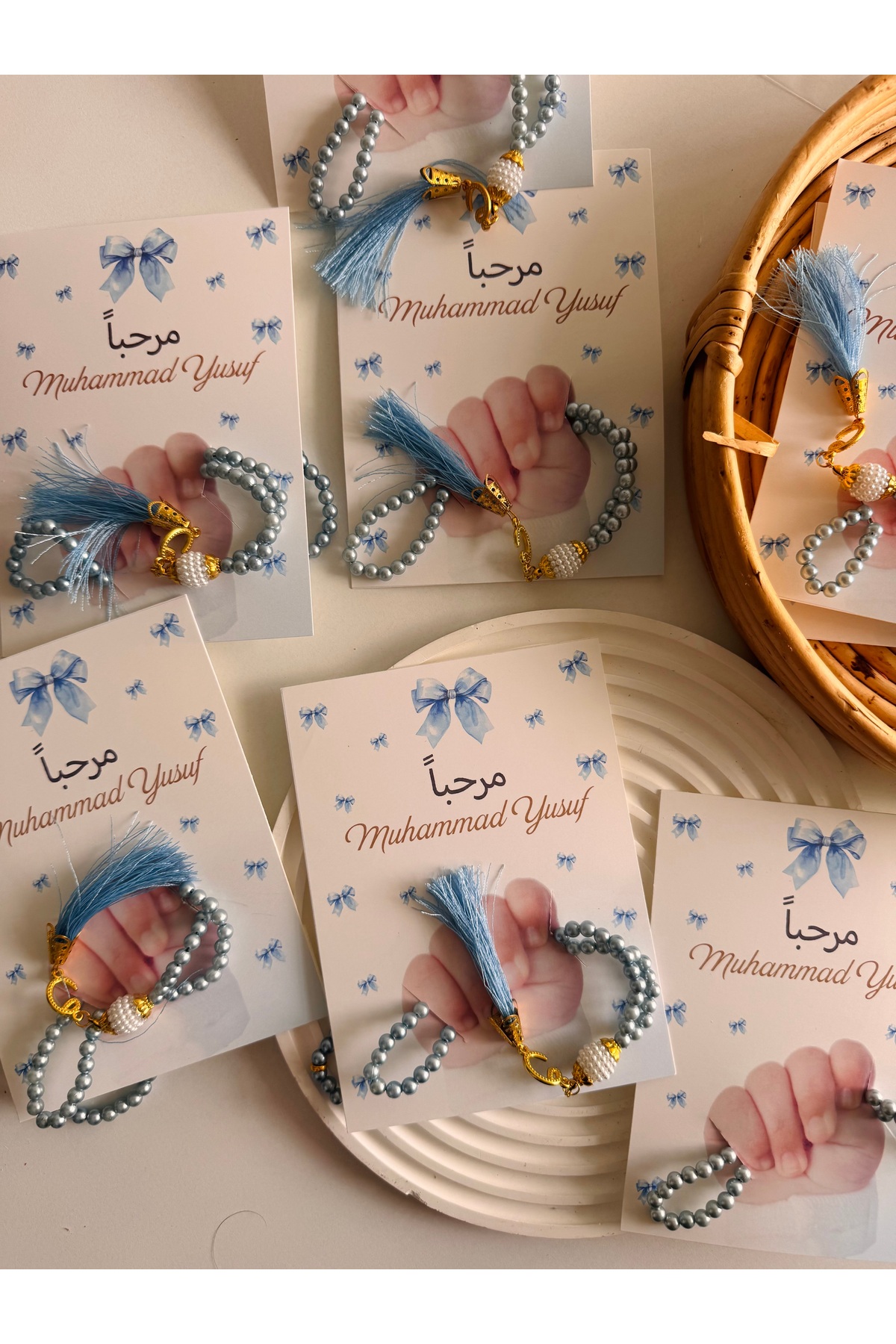 Mapel 15 Adet Tesbih Süslemeli Kart Doğum, Doğum Günü, Sünnet, Mevlüt Hediyeliği fotoğrafı 3 (önizleme)