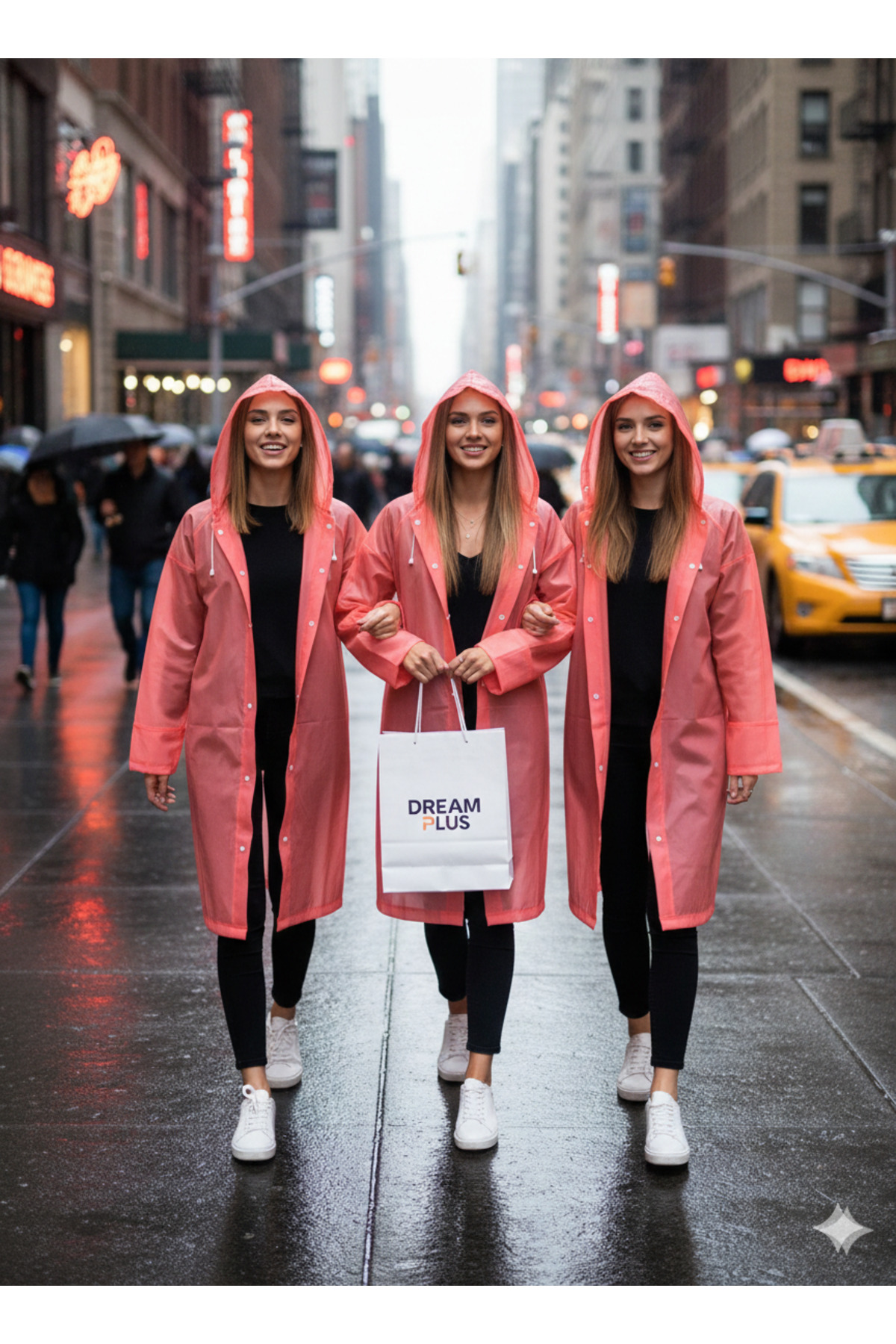 İMEXTECH  Unisex Narçiçeği Eva Kumaş Su Rüzgar Geçirmez Yağmurluk - Görsel 2