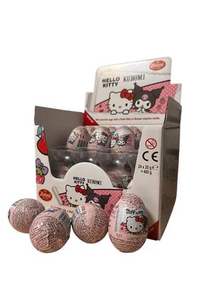 Pofika ZAİNİ Hello Kitty Kuromi Glutensiz Çikolatalı Sürpriz Yumurta 20 gr (3...