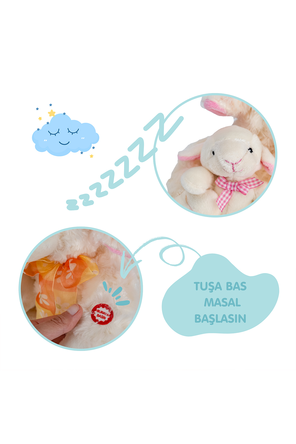 BİRLİK TOYS MASAL ANLATAN YAVRULU KUZU PELUŞ fotoğrafı 6 (önizleme)