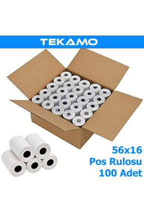 Tekamo 56x16 Yazar Kasa Pos Rulosu ( 100 Adet )