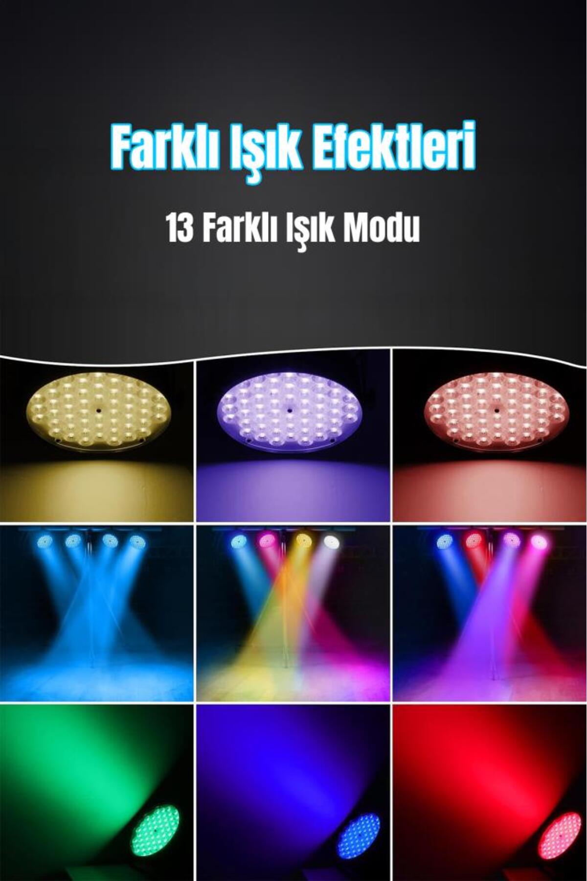 DEMPOWER 54'lü LED Renkli Müzik Sensörlü Par Işığı - Fiyatı, Yorumları