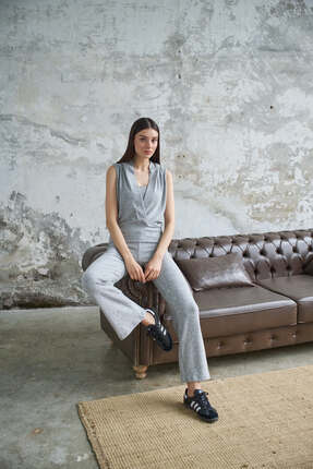 allys YUMUŞAK DOKULU BOL PAÇA PANTOLON