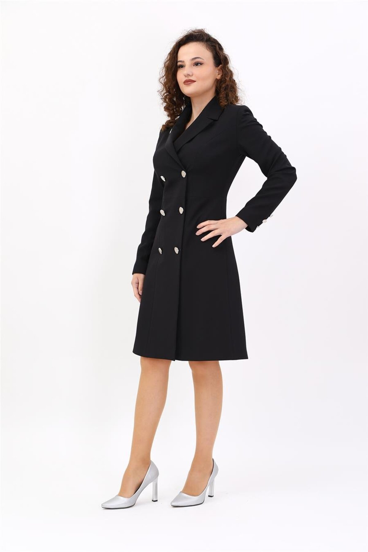 ÖNDER ÖZSOY  Çan Ceket Elbise -siyah - Görsel 5