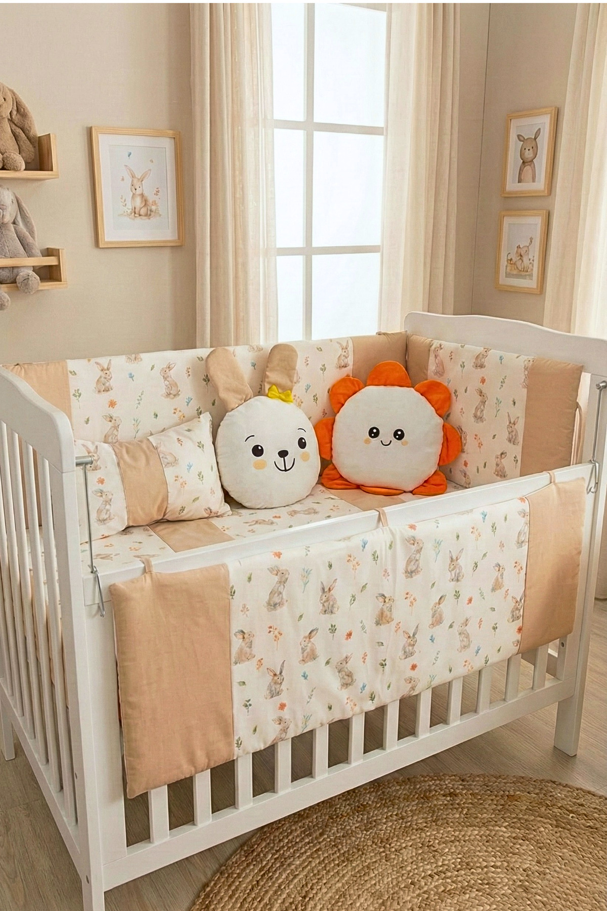 Kista Baby Bebek Uyku Seti Nevresim Takımı 80x130 Bunny Kahverengi fotoğrafı 3 (önizleme)