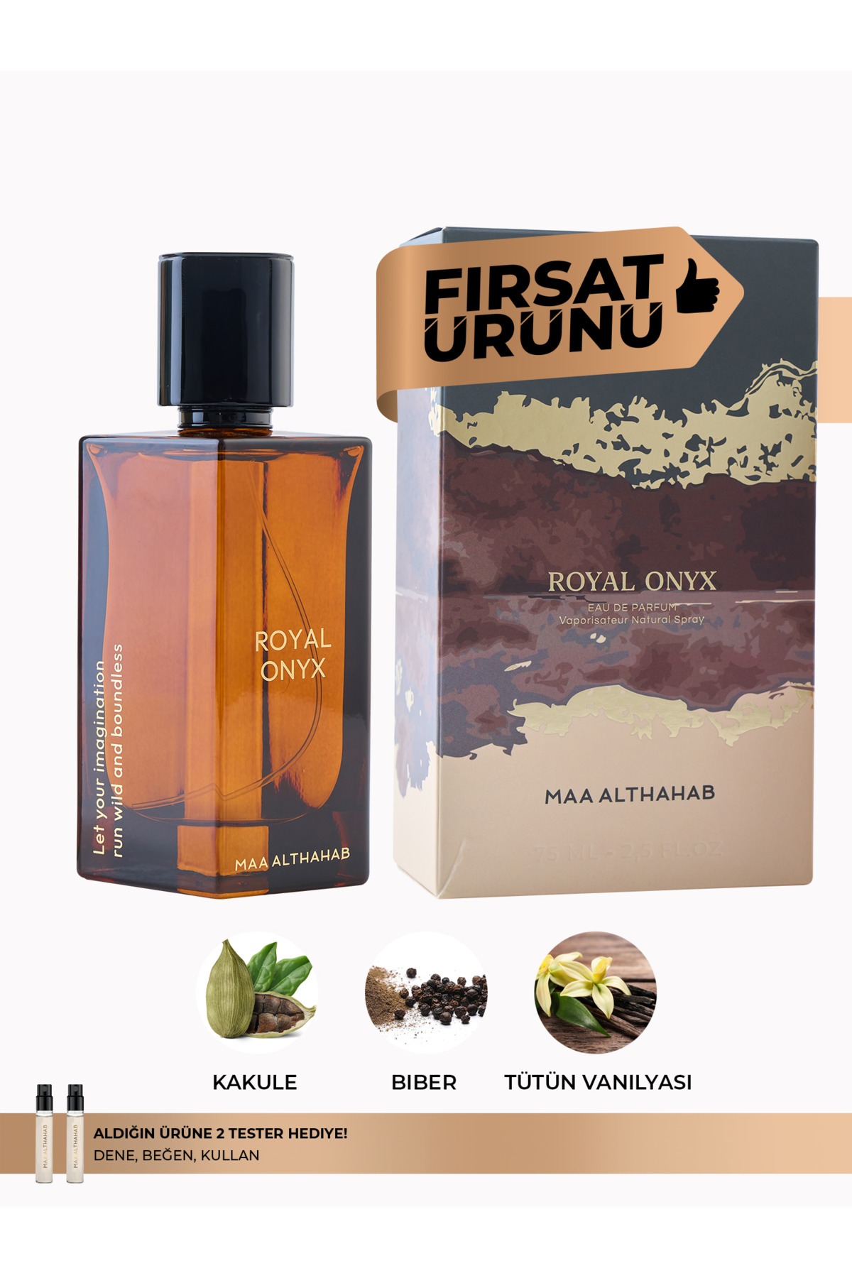 Maa Althahab Royal Onyx Baharatlı Erkek Parfümü EDP 75 ML - Fiyatı