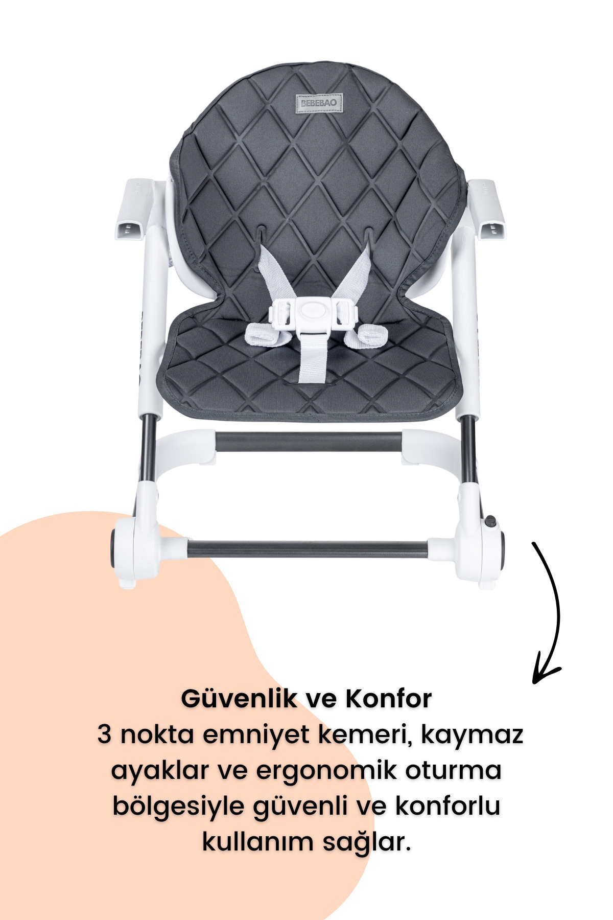 Bebebao Smart Portatif Mama Sandalyesi fotoğrafı 5 (önizleme)