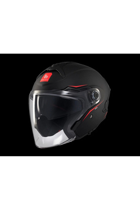 MT Helmets KASK MT COSMO SV ÇENESİZ GÖZLÜKLÜ MAT SİYAH