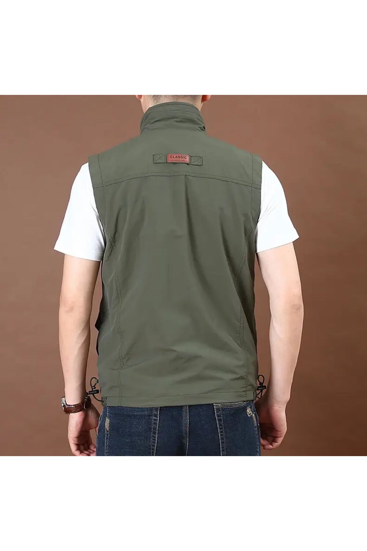 çaymekani  Fermuarlı Erkek Yelek Çok Cepli Avcı Yelek - Görsel 4