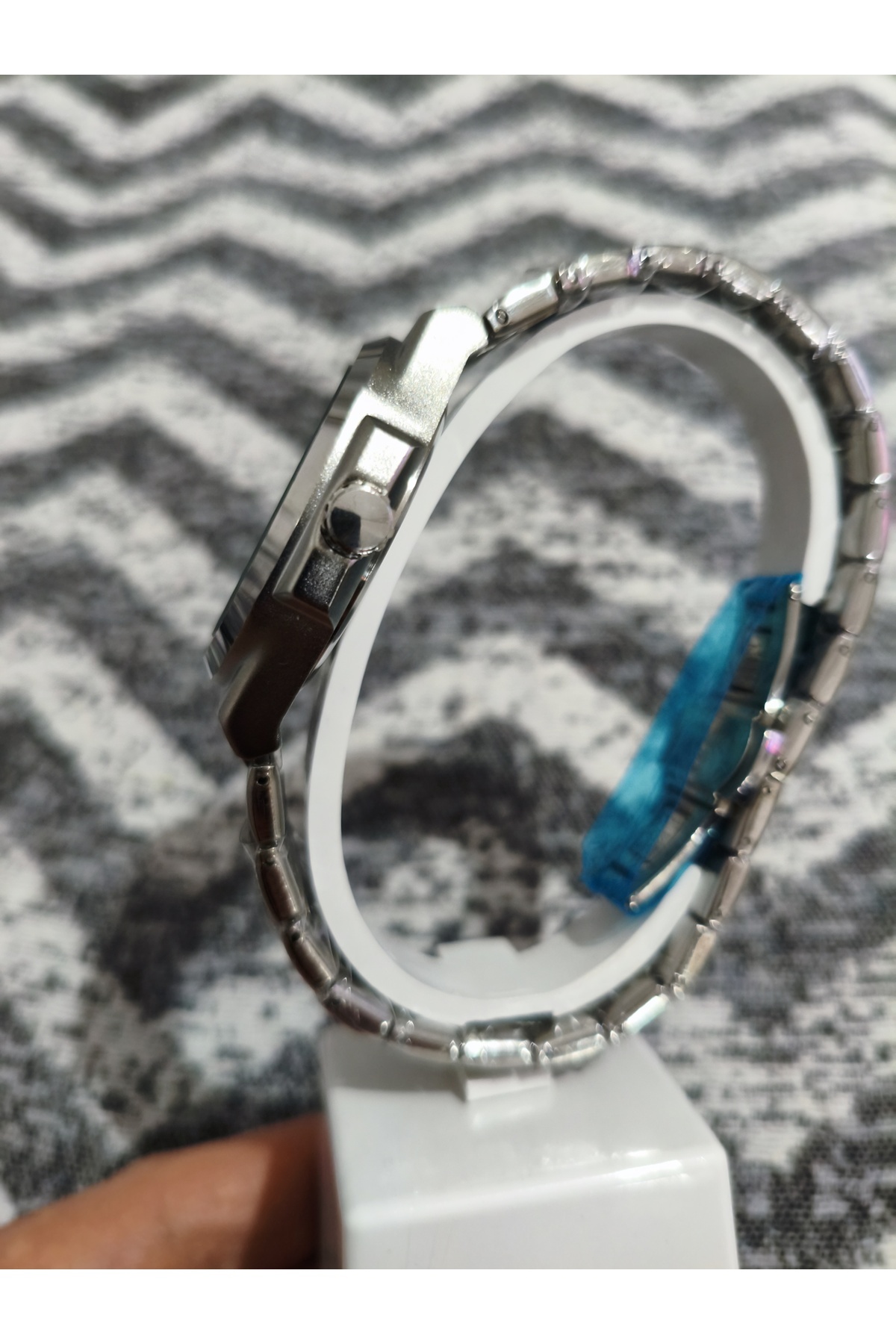 Store Gümüş Kasa Gizli Klips Natilius Patek Model Çelik Eşref Tek Erkek Saat