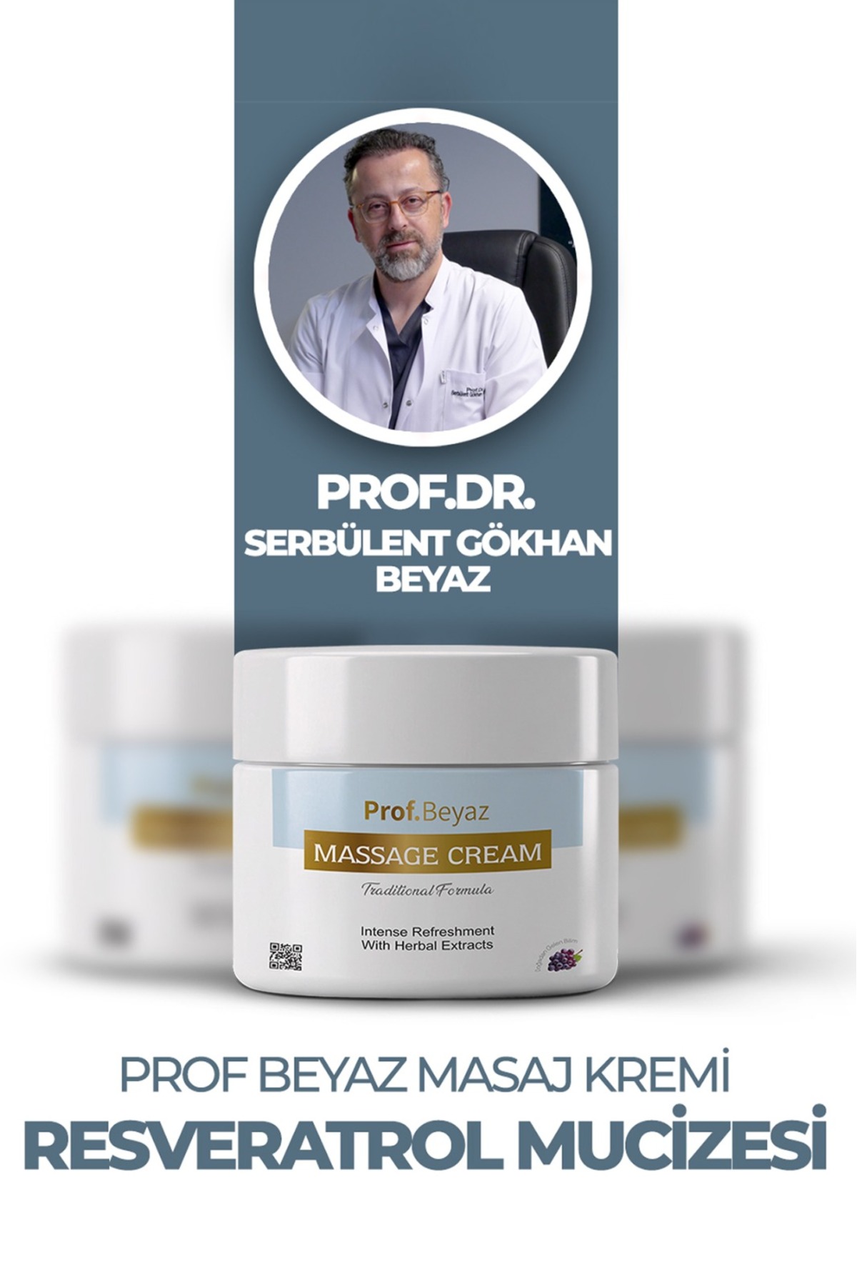 Masaj Kremi | Yoğun Resveratrol Mucizesiyle Güçlendirilmiş Bitkisel Formül — PROFB-MASAJ-150 — تصویر 2 از 5