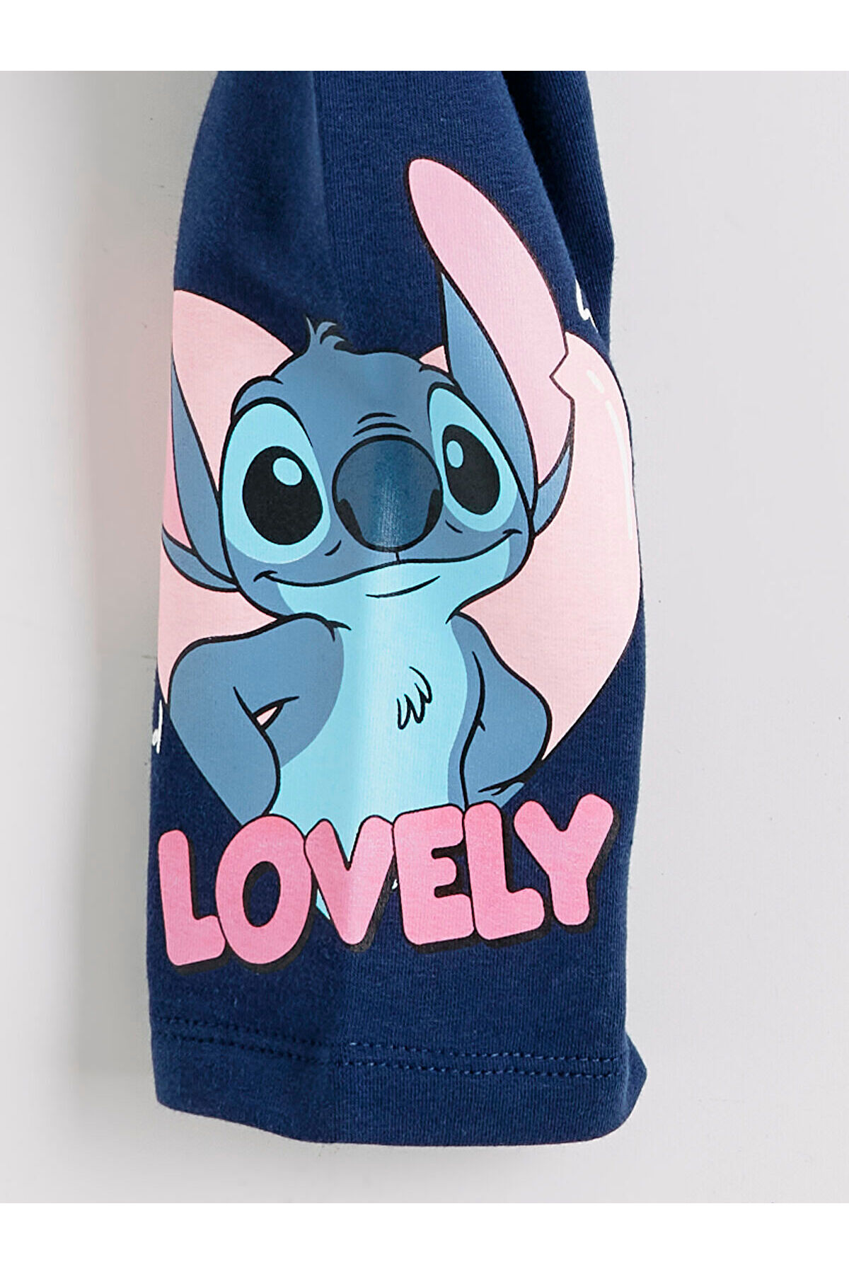 LC Waikiki Meral Collection Lacivert Beli Lastikli Stitch Baskılı Kız Çocuk Tayt fotoğrafı 3 (önizleme)