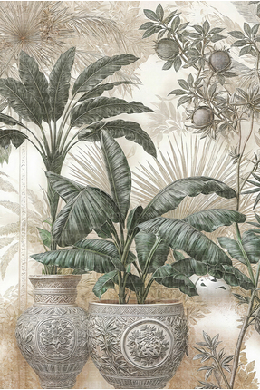 Home Muz yaprakları antik saksılar poster duvar kağıdı