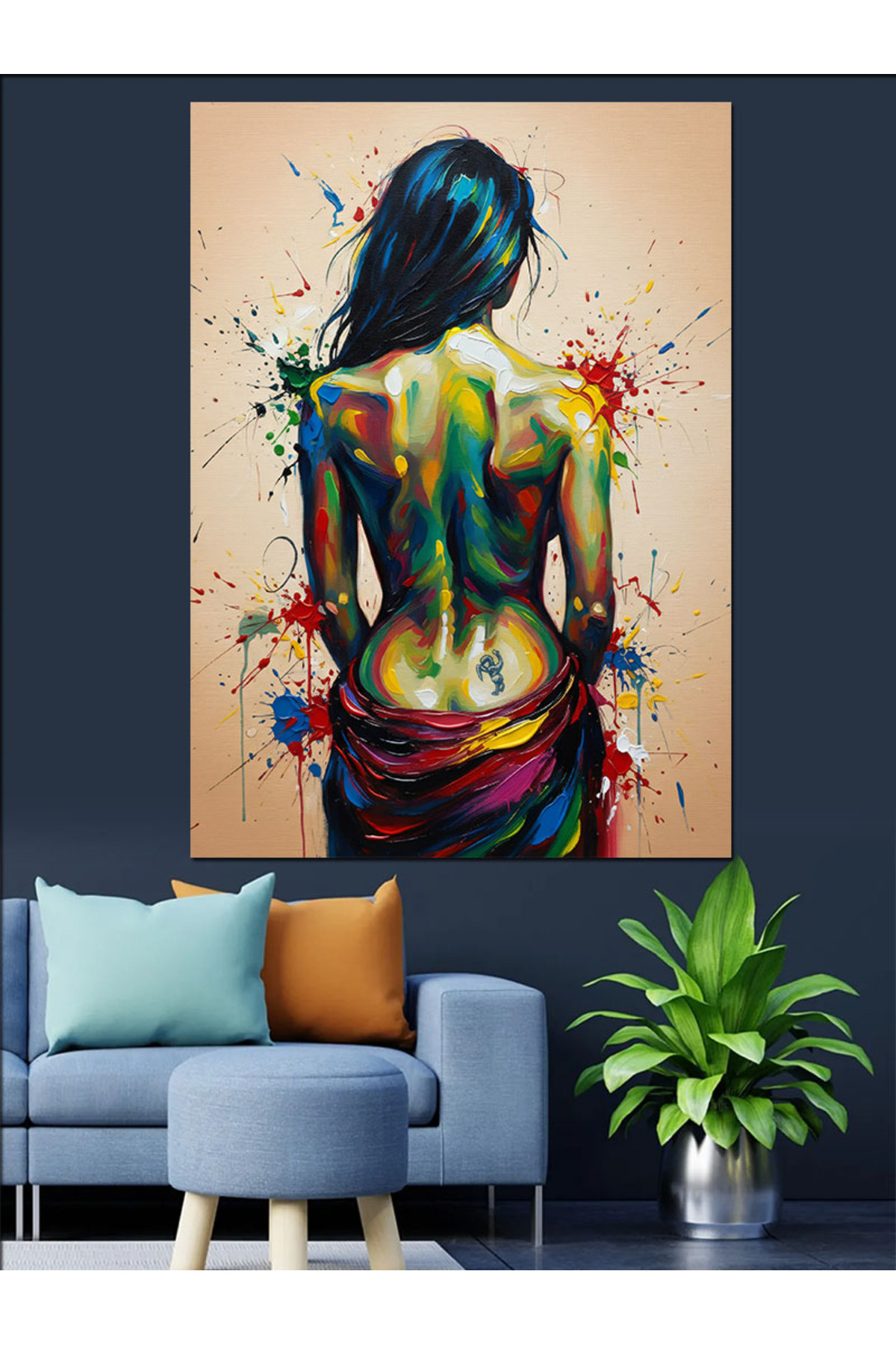 Renkli Sırt Yüksek kaliteli yağlı boya dokulu Kanvas Canvas Tablo kanvas tablo canvas tablo duvar d