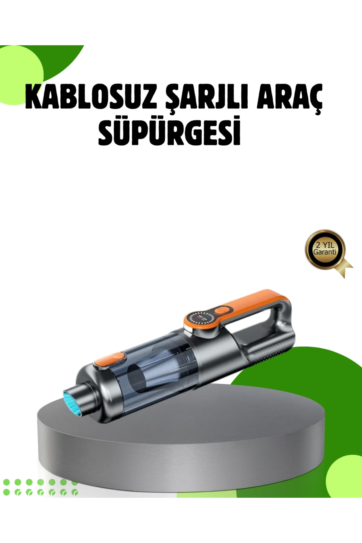 gizmurstore Şarjlı Kablosuz El Süpürgesi Yüksek Emiş Güçlü ve Çok Başlıklı