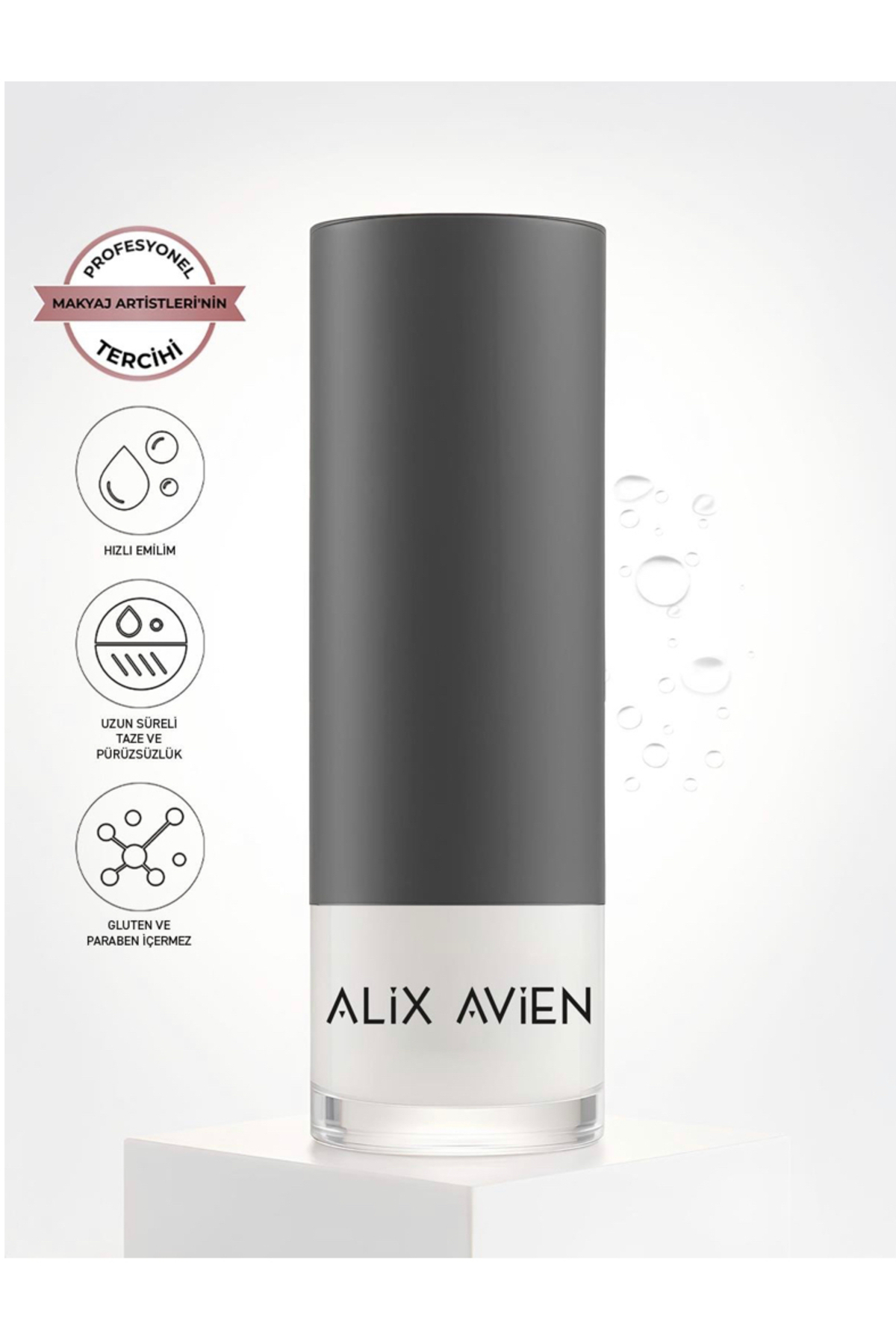Su Bazlı Makyaj Bazı Gözenek Karşıtı Parlak Cilt Görünümlü - Luminios Face Primer 30 ML — سفید Makyajbazı