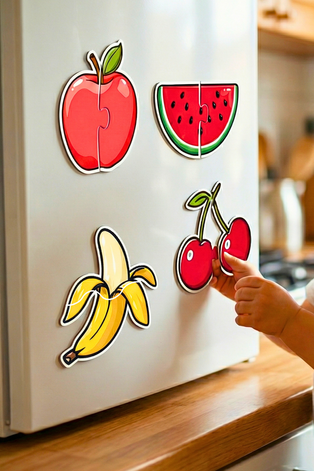 minkino 2'li Magnet Puzzle Seti | 1 Alana 1 Bedava | Hayvanları Tanıyorum-Meyveleri Tanıyorum fotoğrafı 5 (önizleme)