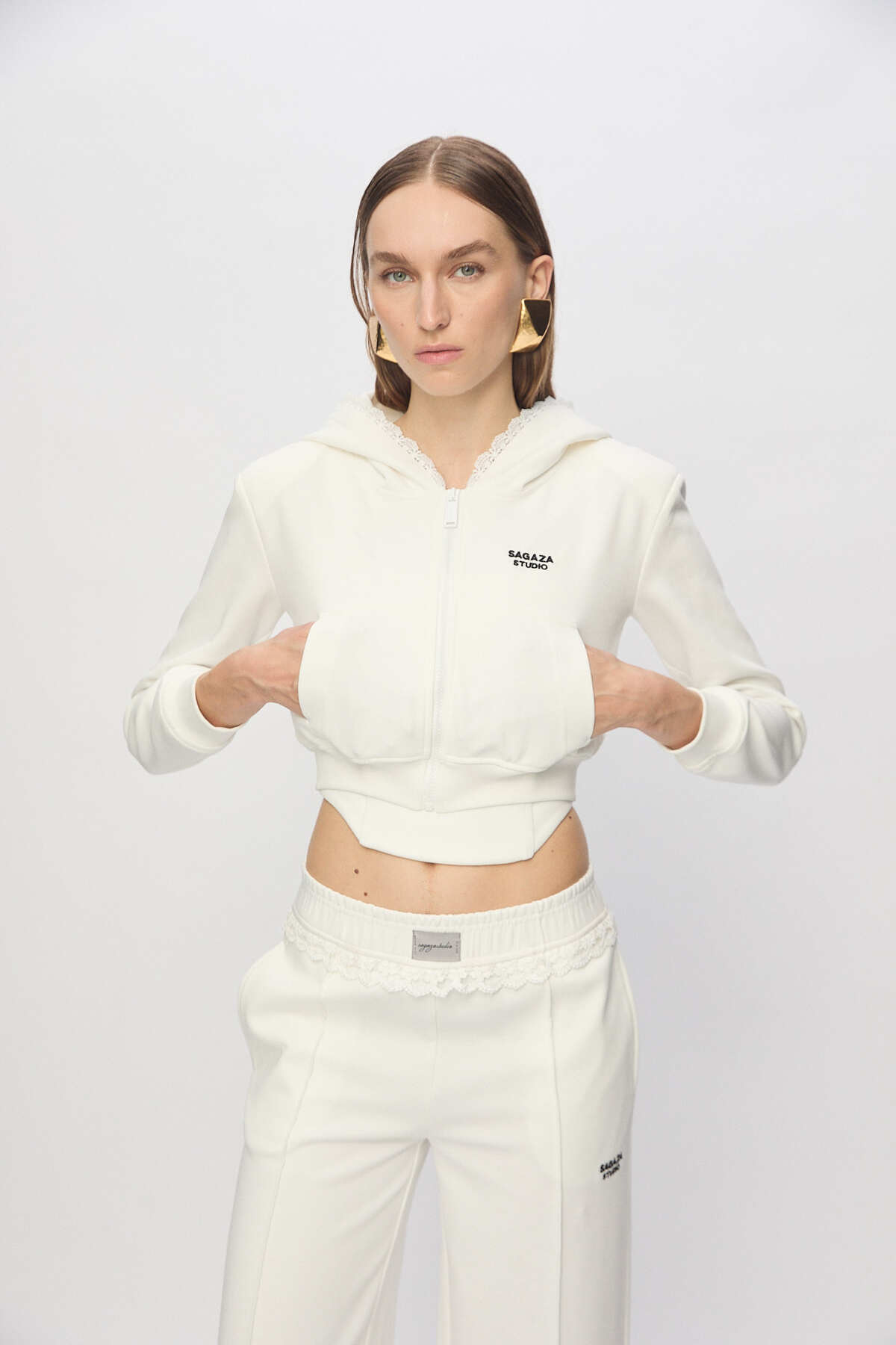 Sagaza Studio  SS6109 Mini Kapşonlu Sweatshirt - Görsel 4