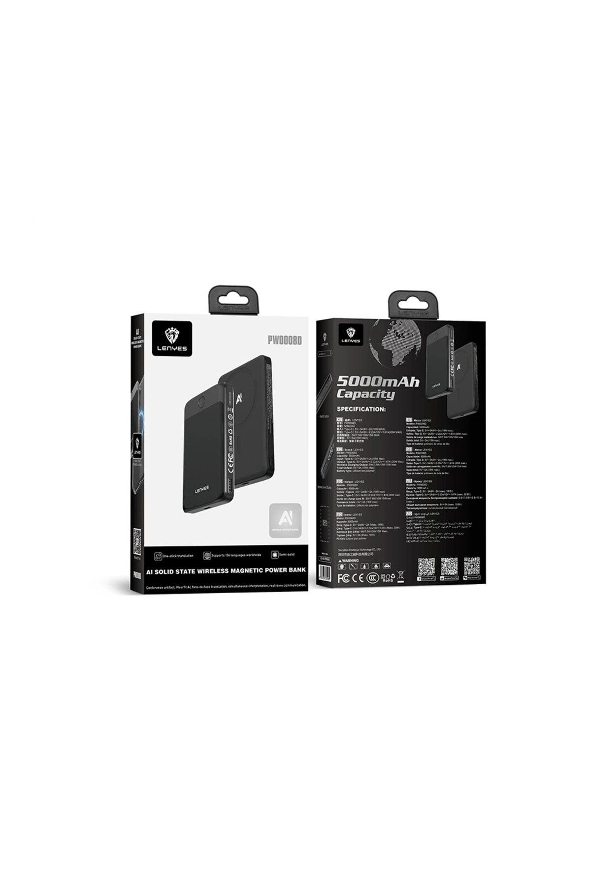 Lenyes PW0008D PD 20W 136 Dilde AI Çeviri Özellikli LED Ekranlı