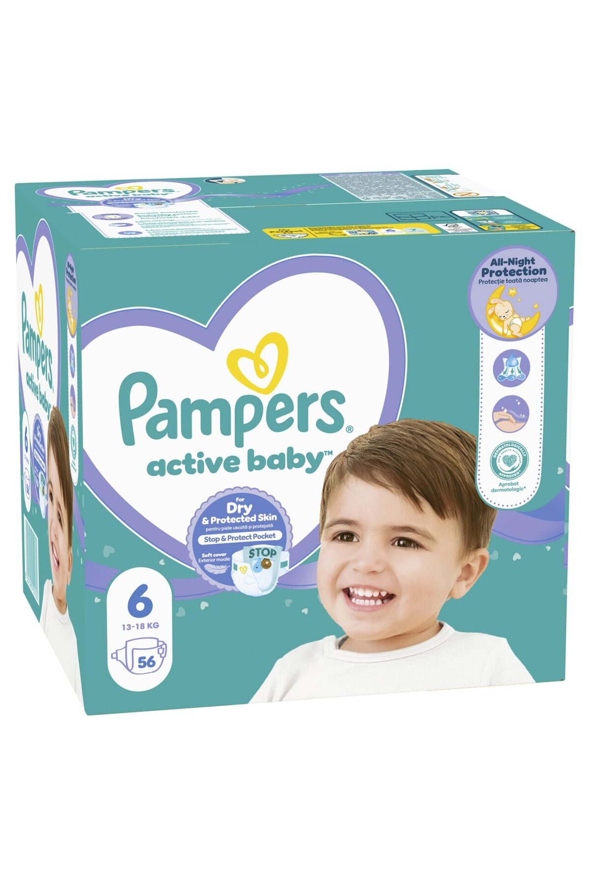 Pampers Pleny Active Baby, č. 6, 13-18 kg, 56 kusů