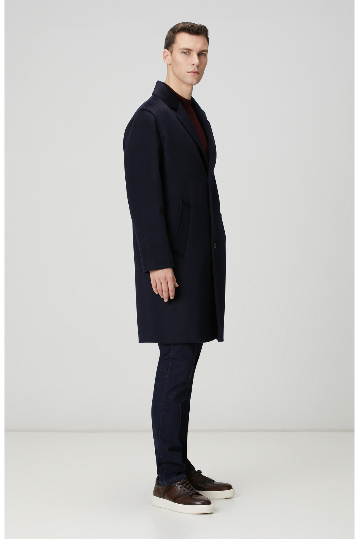 Network  Lacivert Limited Yün Palto - Görsel 4