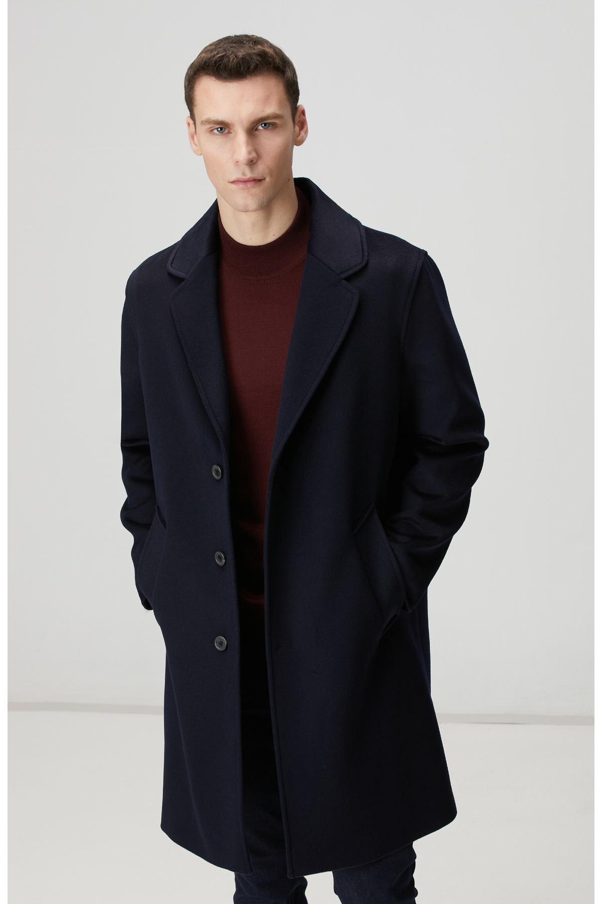 Network  Lacivert Limited Yün Palto - Görsel 2