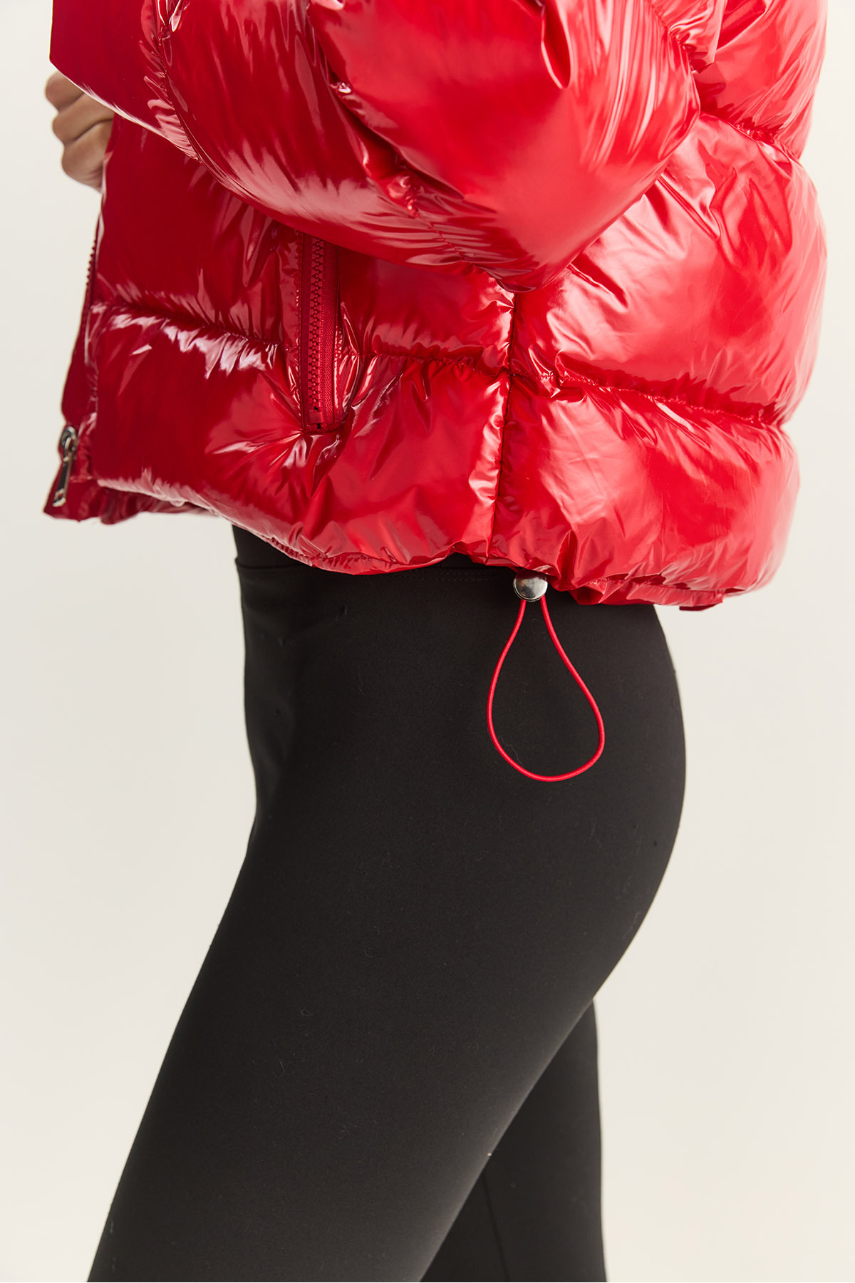 Bianco Lucci  Kadın Cep Detaylı Astarlı Kapüşonlu Kısa Puffer Mont 1088 60283867 - Görsel 5