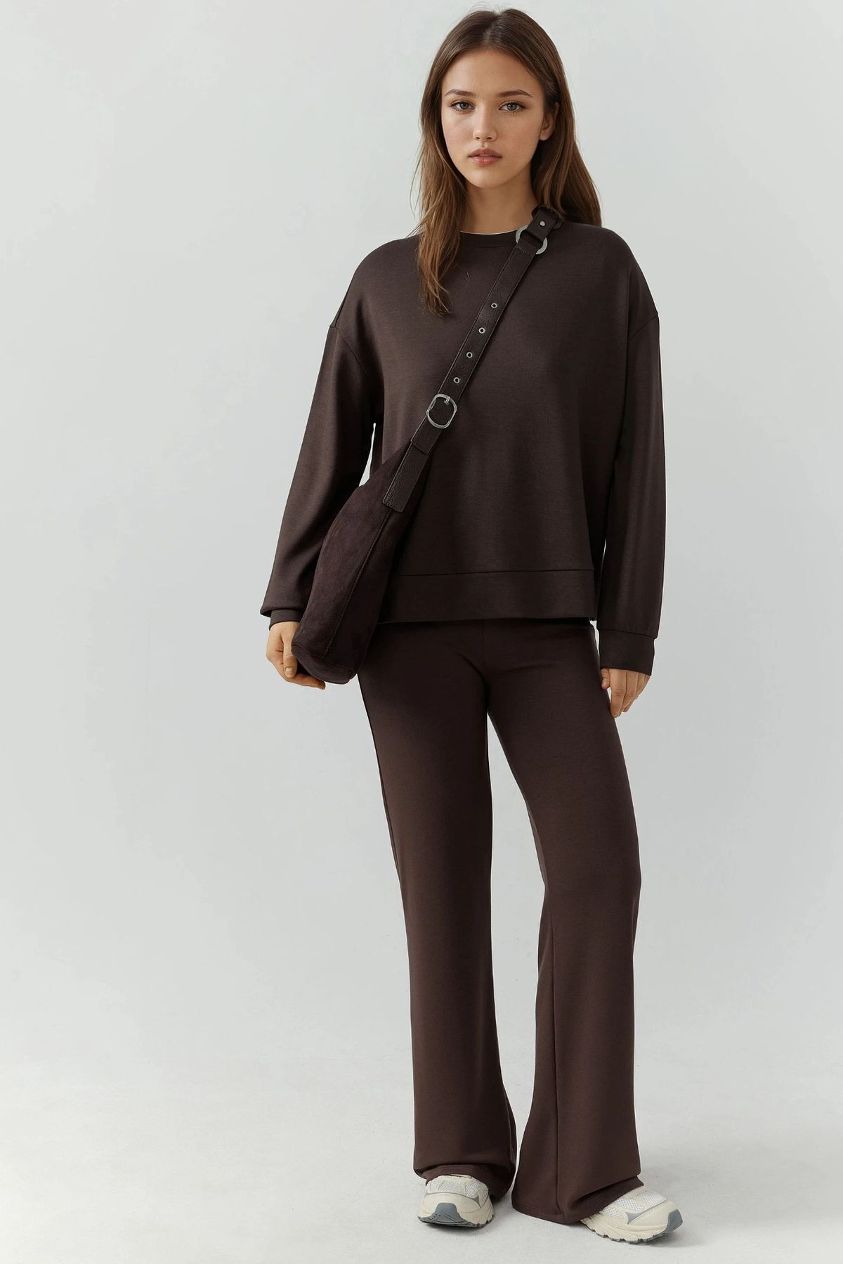 Hiccup  Rahat Kesim Modal Dokulu Düz Paça Eşofman Altı - Görsel 2