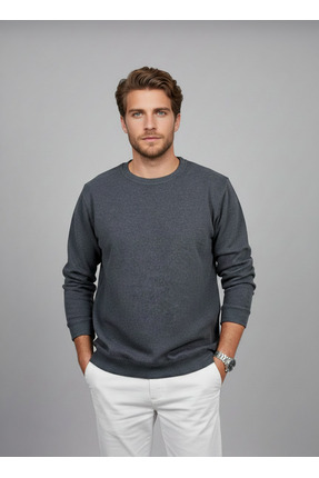 MODENZO ERKEK SELANİK KUMAŞ SICAK TUTAN BİSİKLET YAKA RAHAT KALIP