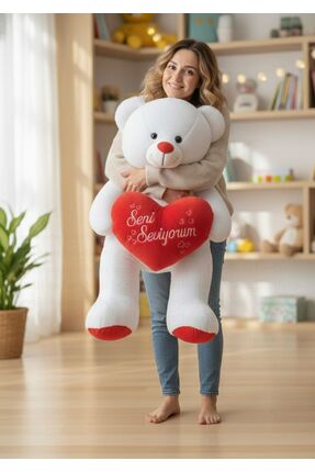 Heribom 100 Cm Dev Hediyelik Peluş Ayı -Sevgiliye Hediye - Özel Gün Hediyesi ...