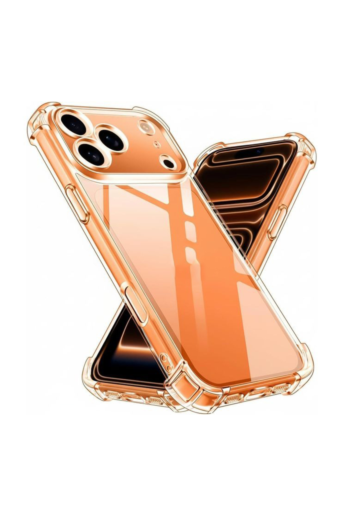 Apple iPhone 17 Pro ile Uyumlu Kamera Korumalı Airbag Antishock Köşe Korumalı Şeffaf Silikon Kılıf