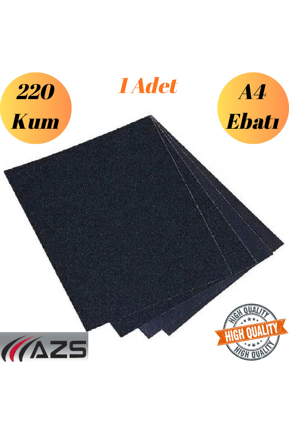 Mobilyap Aksesuar Azs - 220 Kum Kağıt Zımpara Su Zımparası Sarı Leke Banyo Mutfak 1.Kalite Sulu Kuru Yüzey- 1 Adet