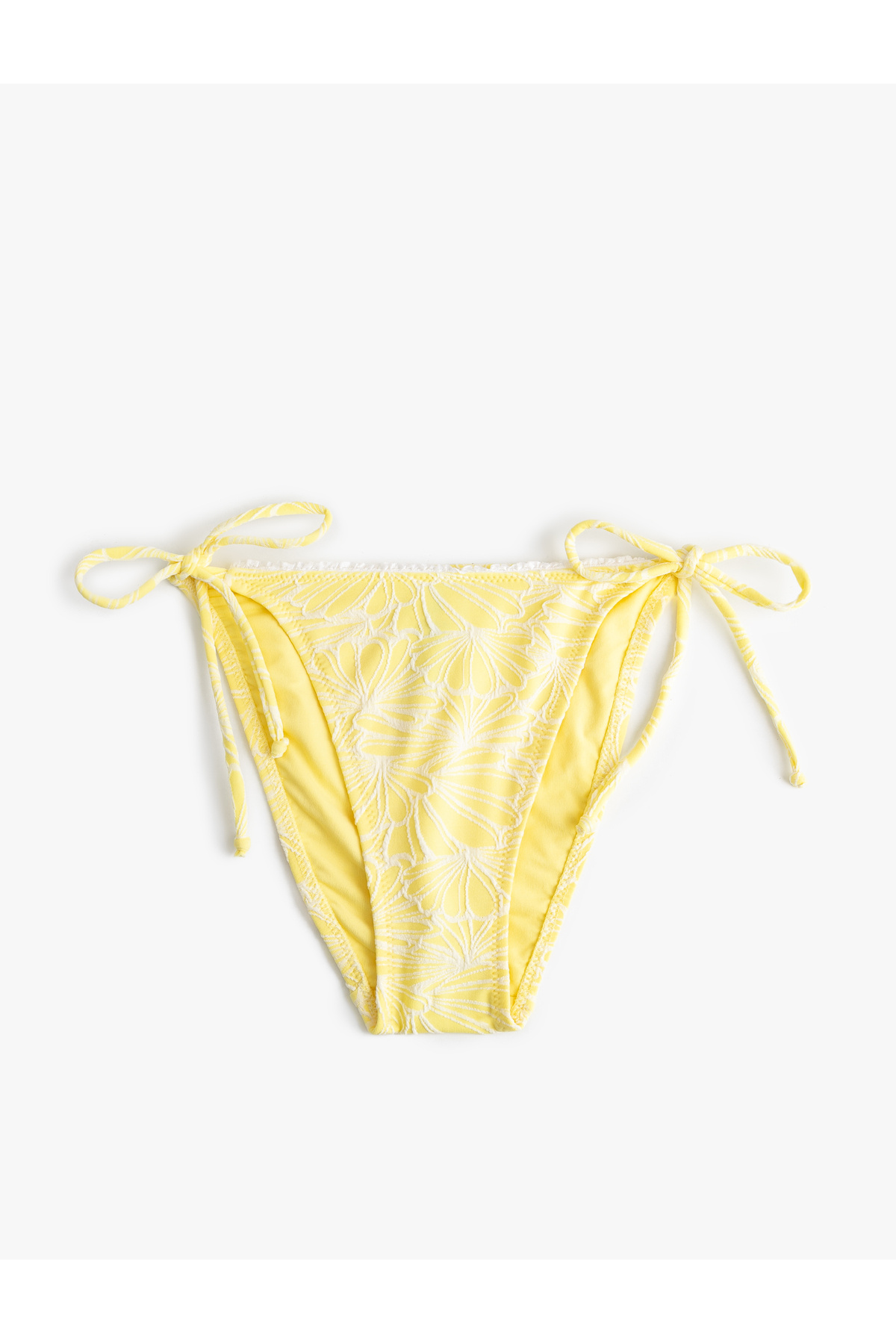 Koton Floral Dokulu Yanları İpli Bikini Altı