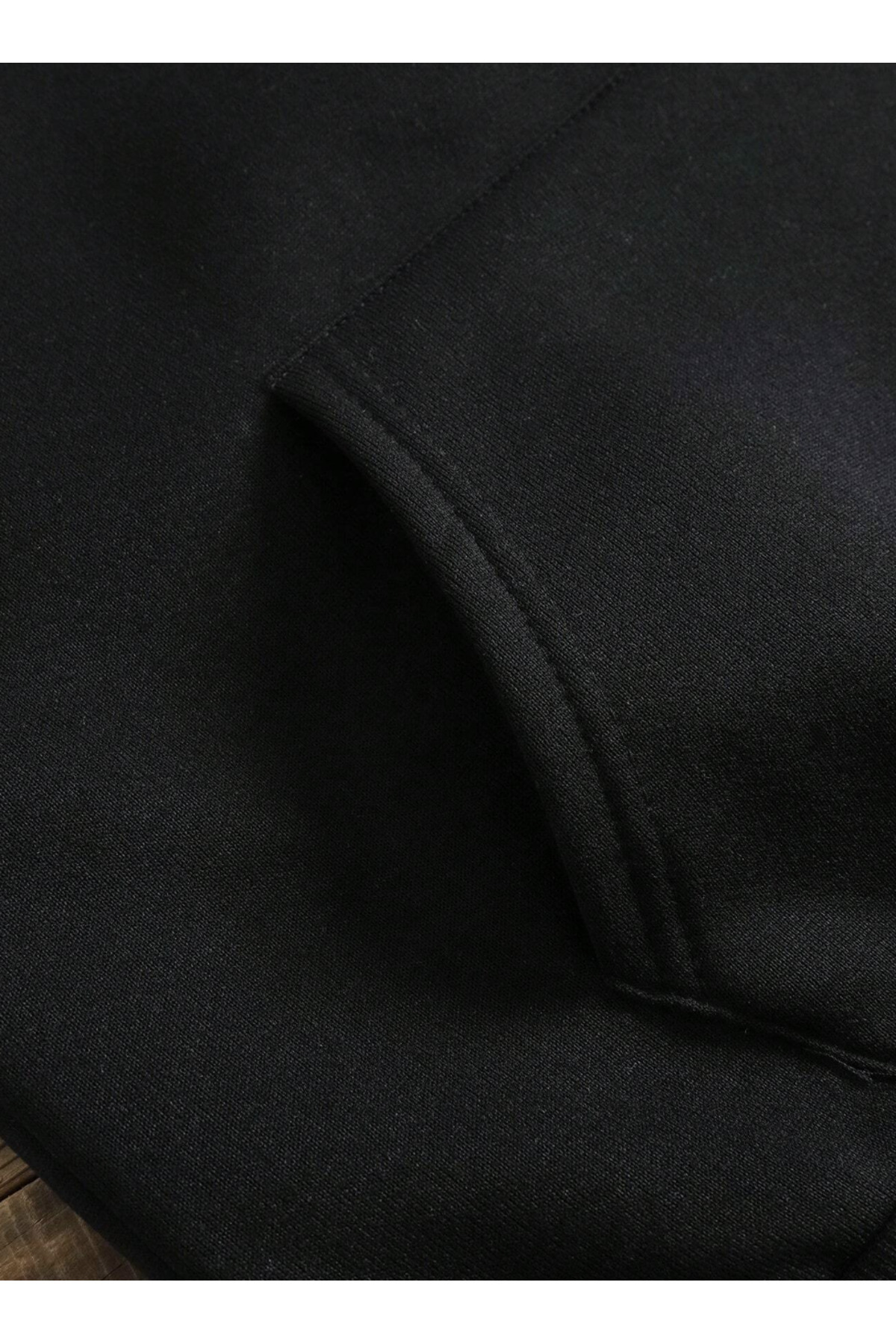 COHERENT  Unisex Erkek/Kadın REVERSE Renkli TAŞ BASKILI Pamuklu Oversize Kapüşonlu Sweatshirt - Görsel 4