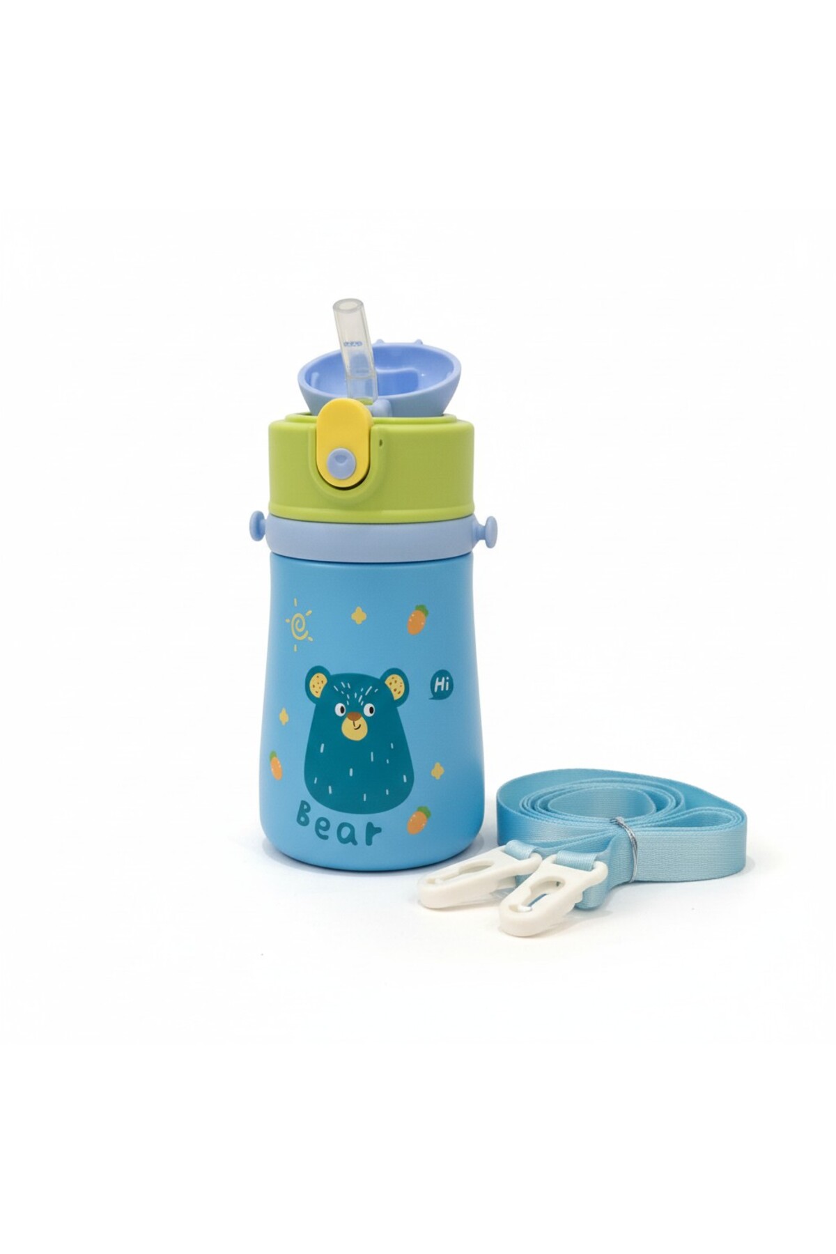 Tantitoni Blue Bear Kids Askılı Paslanmaz Çelik Termos 380 ML fotoğrafı 2 (önizleme)