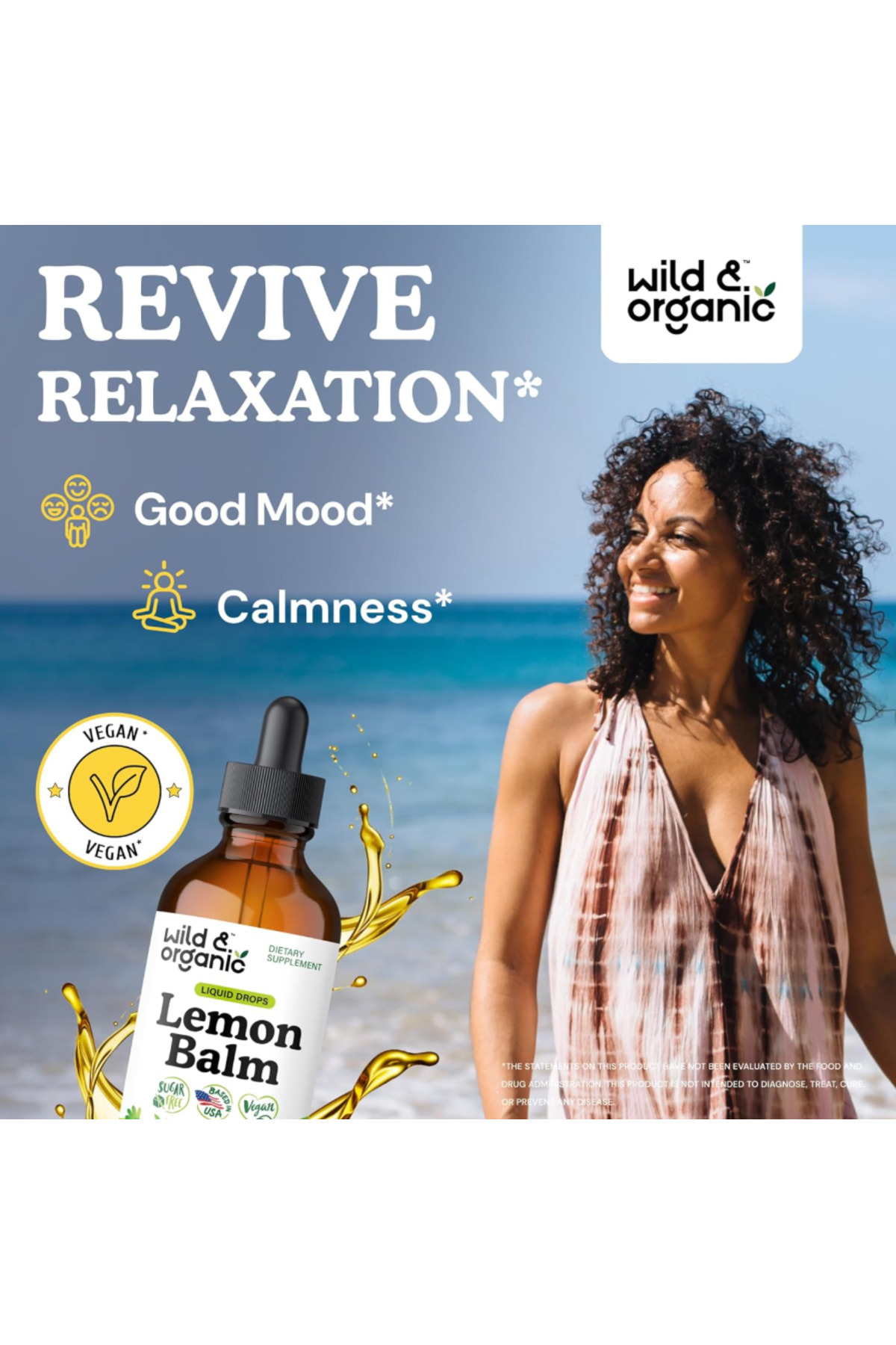 Wild & Organic Lemon Balm Tincture Mood Support Melissa Lemon Balm