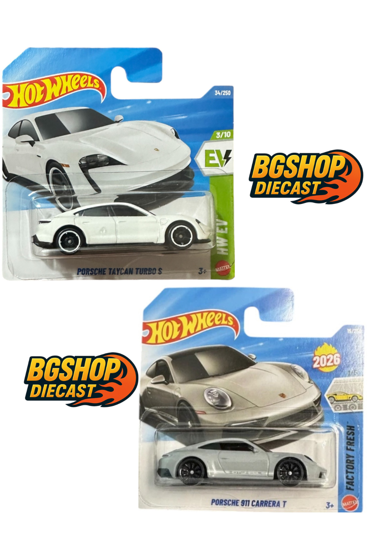 HOT WHEELS 2026 Case - Porsche 911 Carrera T - Porsche Taycan