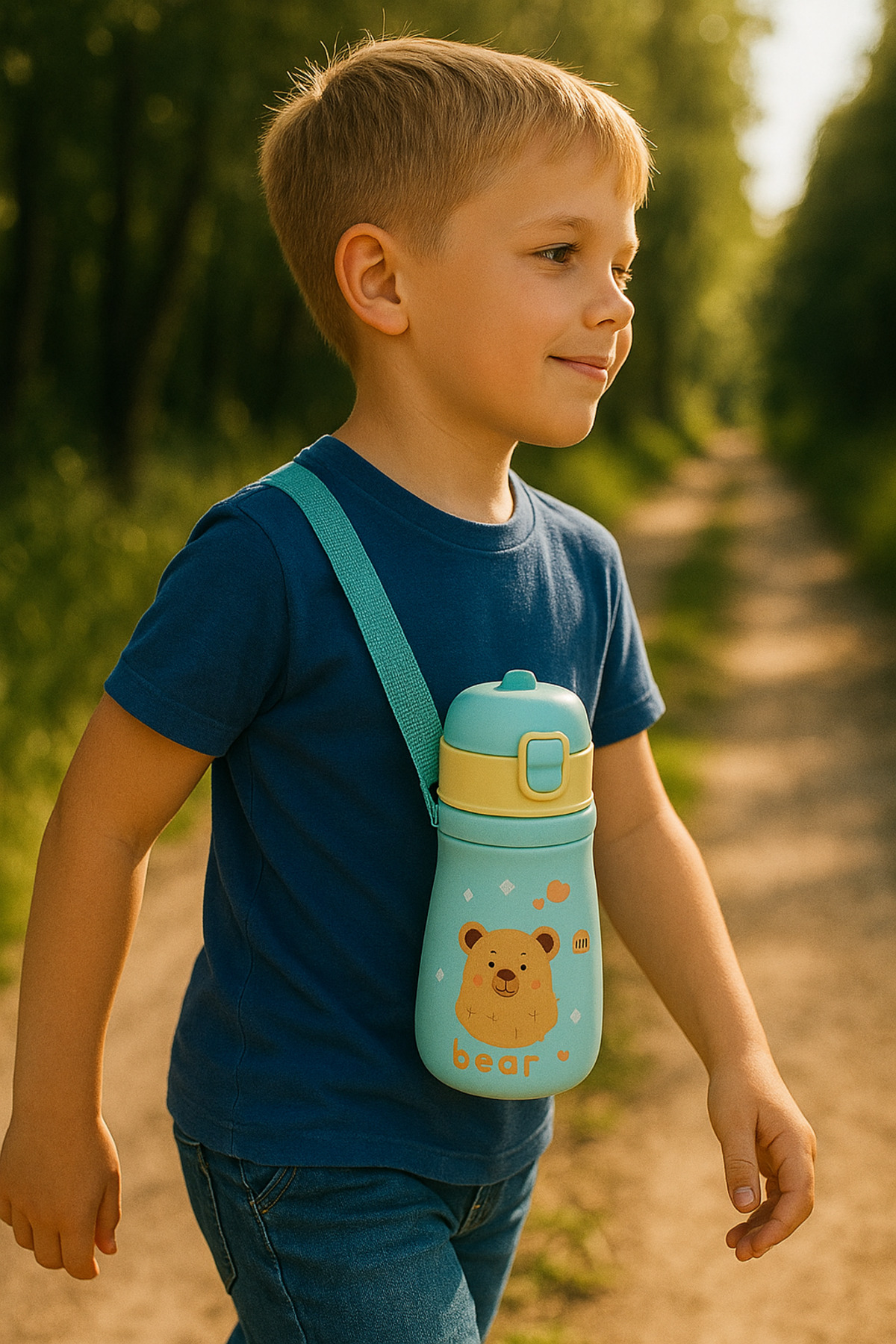 Tantitoni Soft Ice Bear Kids Askılı Paslanmaz Çelik Termos 380 ML fotoğrafı 7 (önizleme)