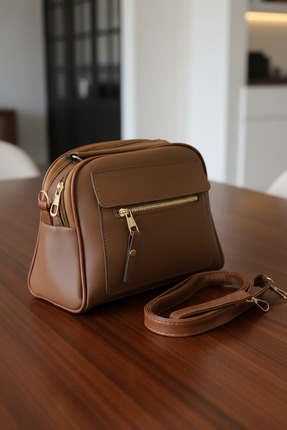 Sun Empire Kadın Lacost Deri Üç Bölmeli Çapraz Askılı El ve Omuz Çantası