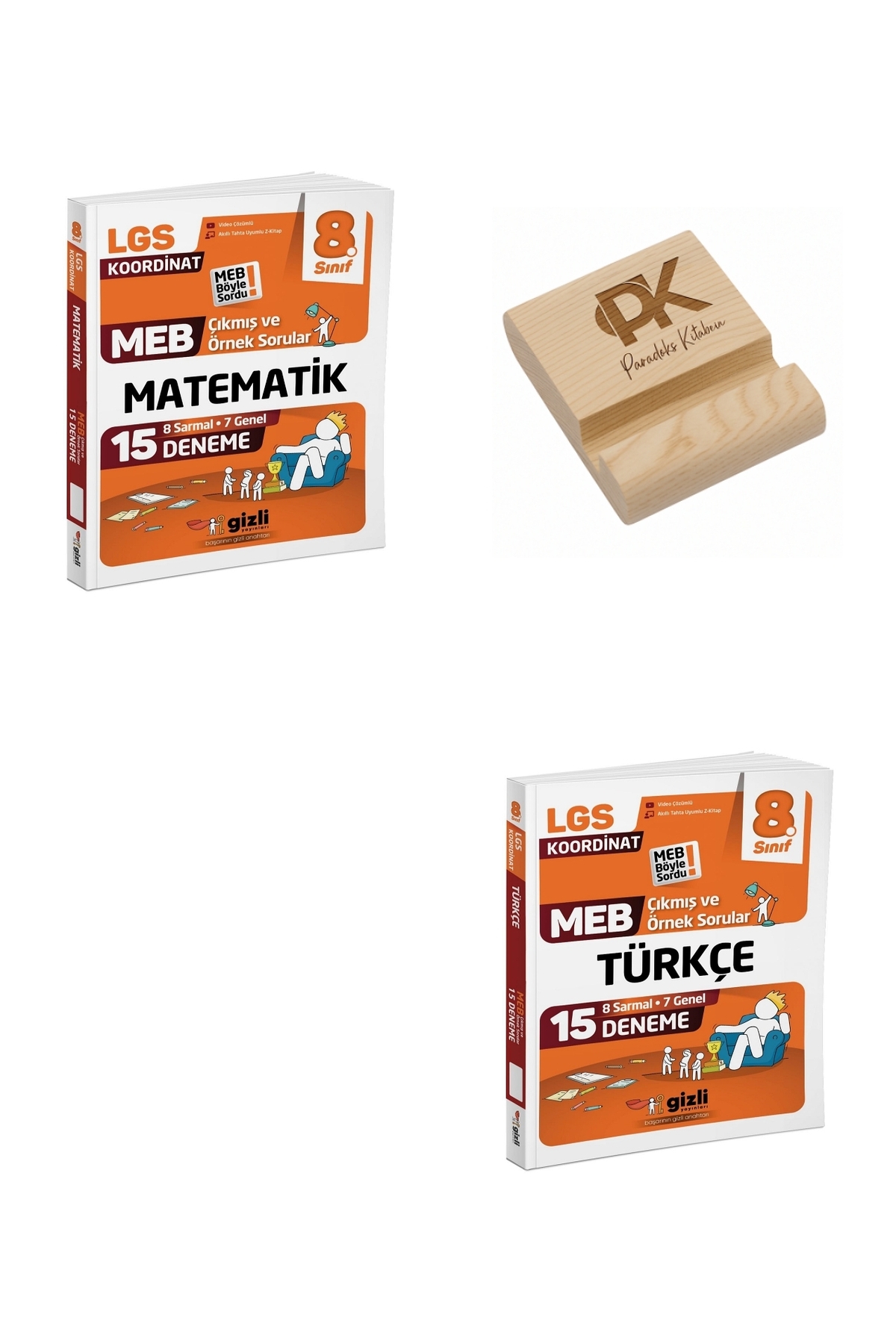 Gizli Yayınları Gizli LGS 8. Sınıf Koordinat Matematik ve Türkçe