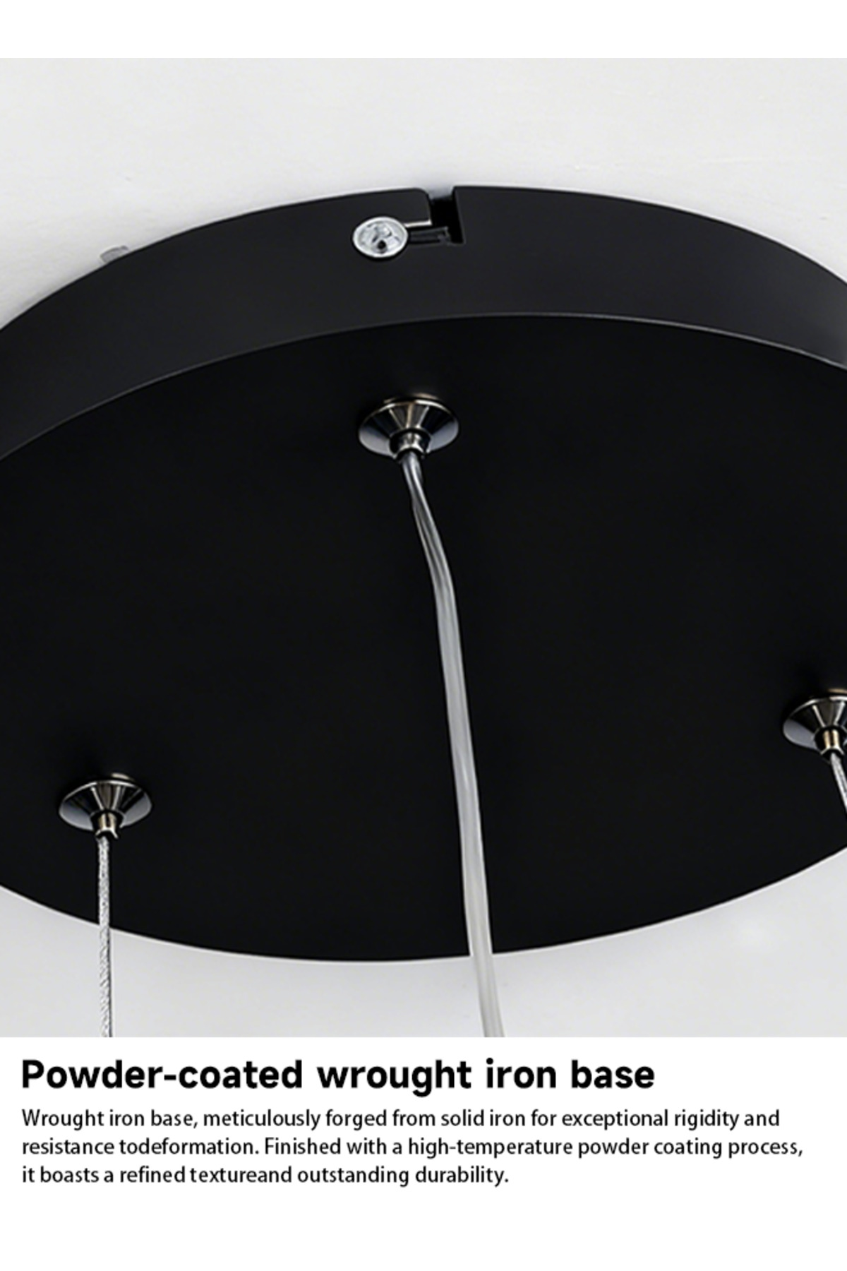 ثريا معلقة LED بتصميم لا نهائي أسود، مودرن لغرفة ا...