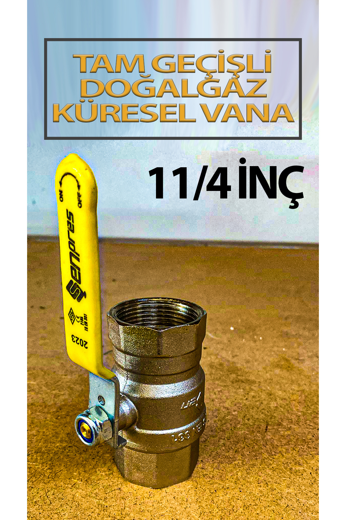 şenpress Tam Geçişli Küresel Doğalgaz Vanası 11/4'inç Şenpres