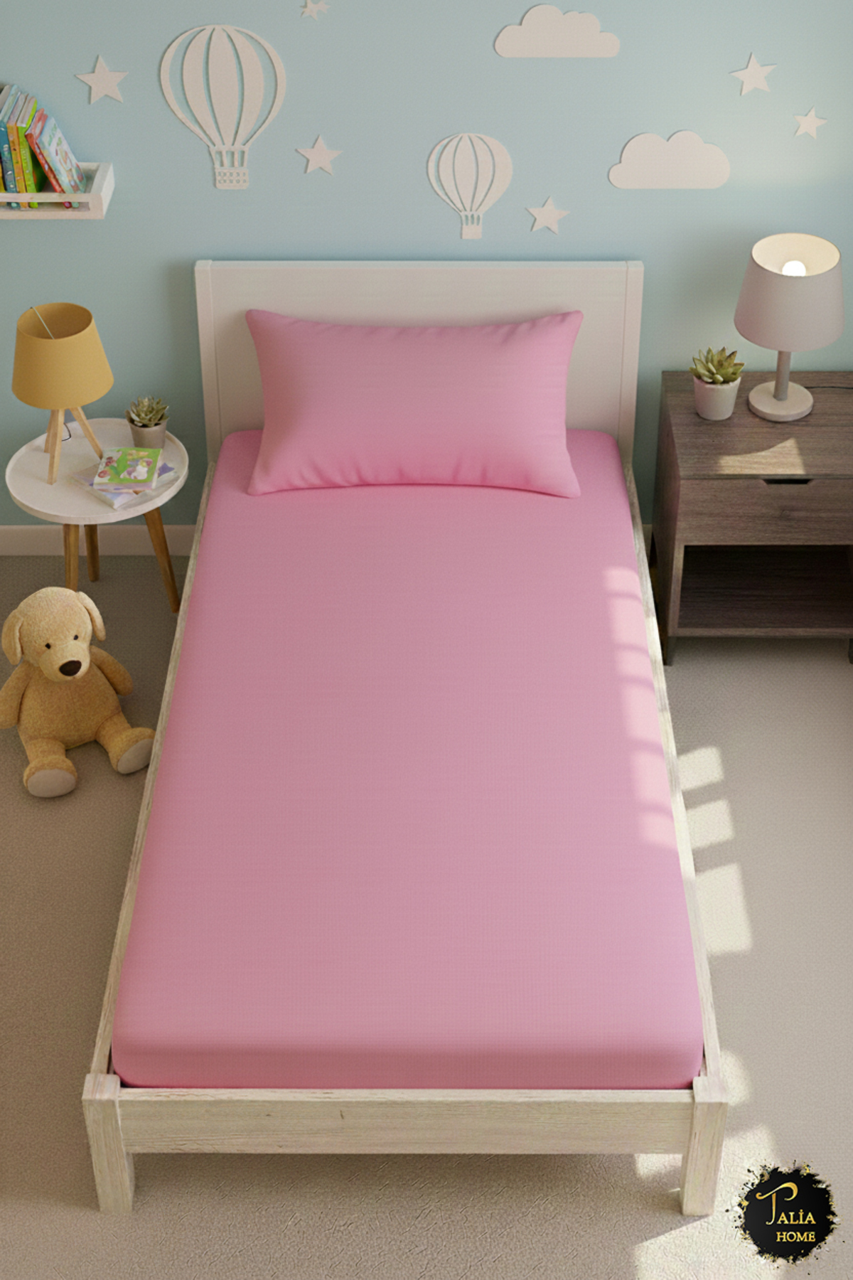 Single 100% COTTON Fitted Bed Sheet 100x200cmTLAC-003