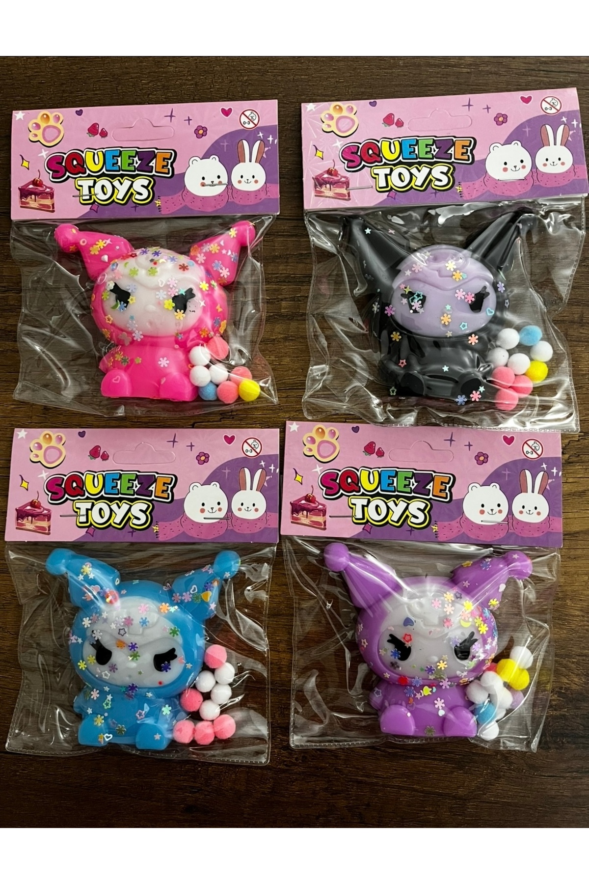gülümse gel 1 Adet Kuromi Figür Moj Moj Jel Sünger Squishy Sukuşi