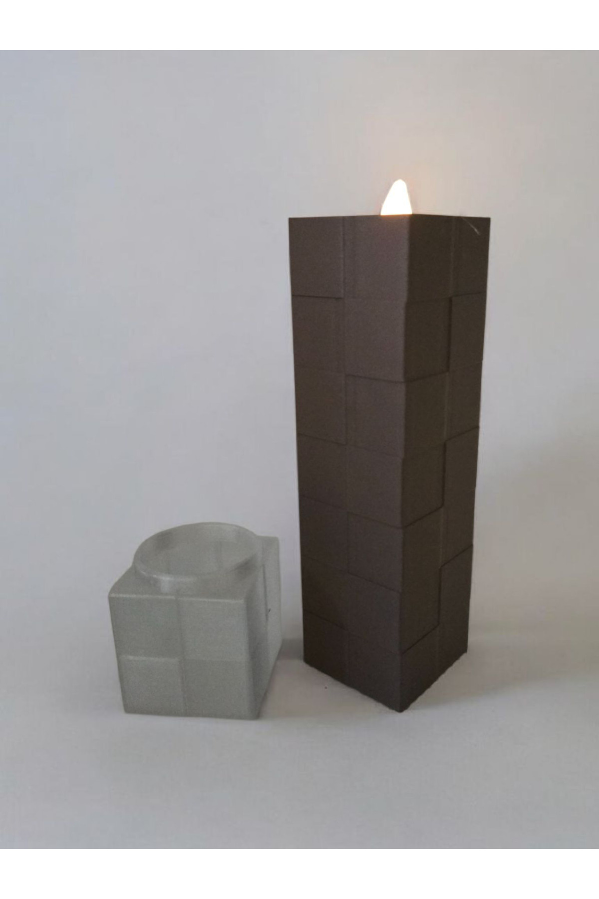 multiogz 🔥 3D Baskı Işıklı Dekor Torch – Gece Lambası Stil Blok Model (20 cm) fotoğrafı 5 (önizleme)
