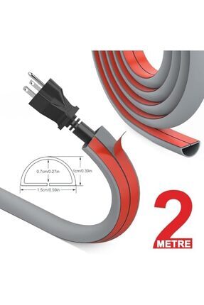 EasyTech Esnek Kablo Kanalı Şeritli Gri/ET-KK10