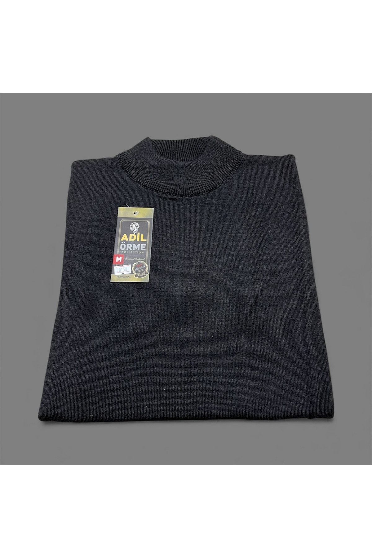 Adil BÜYÜK BEDEN (2XL-3XL-4XL)YARIM BOĞAZLI,LİKRALI ,TRİKO KAZAK. SİYAH görsel 2