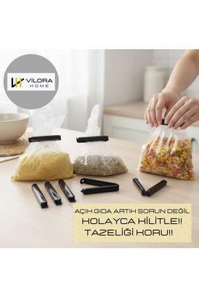 VİLORA HOME CLİPO - Tazelik Koruyucu Çok Kullanışlı Poşet Klipsi-Gıda Saklama...